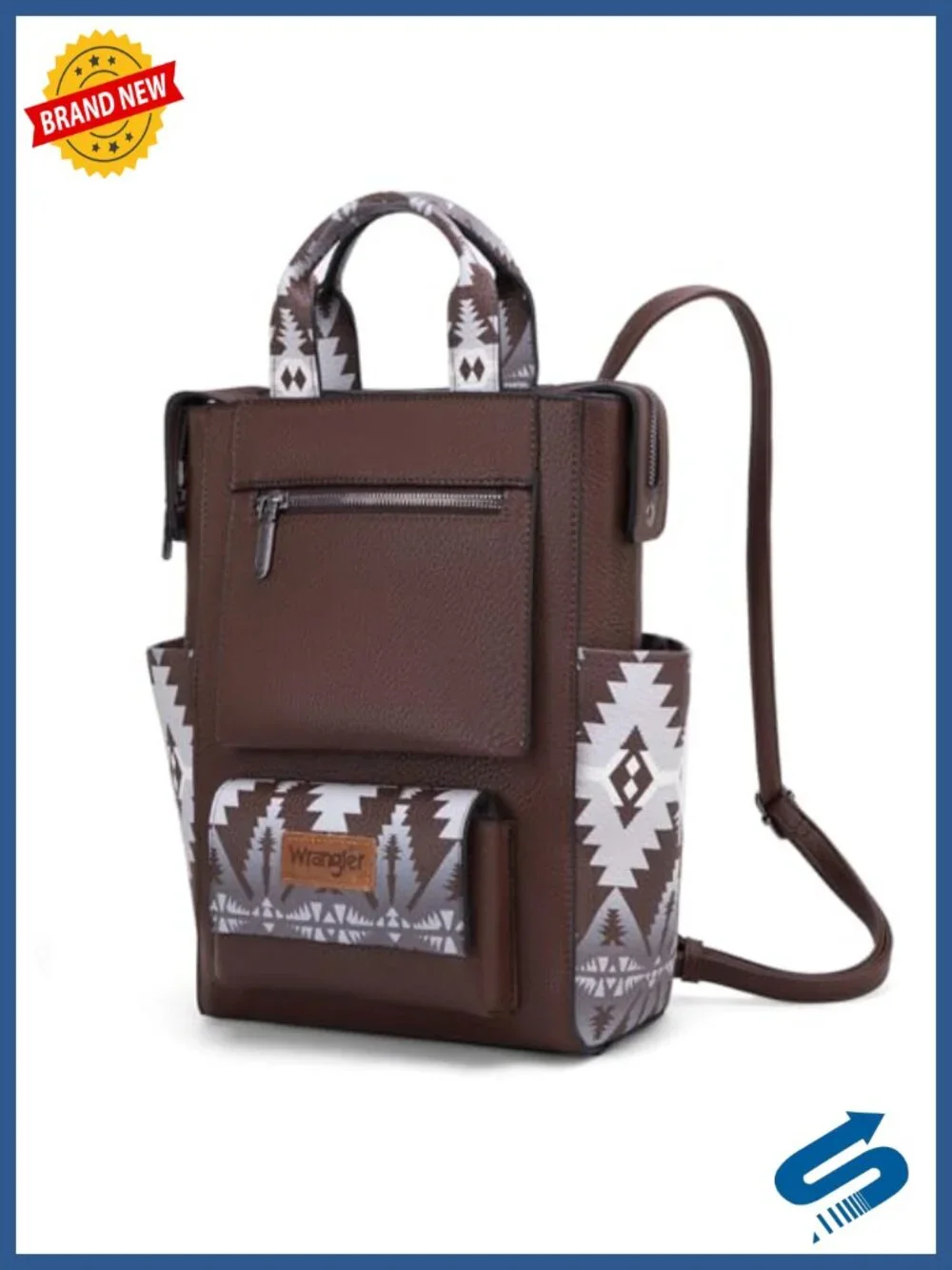 Aztec Backpack Purse Convertible Fashion Anti Theft with Adjustable Strap